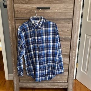 Brooks Brothers Navy and White Plaid Shirt